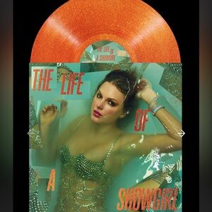 ✨Taylor Swift “The Life of a Showgirl” Tangerine Glitter Vinyl NEW✨